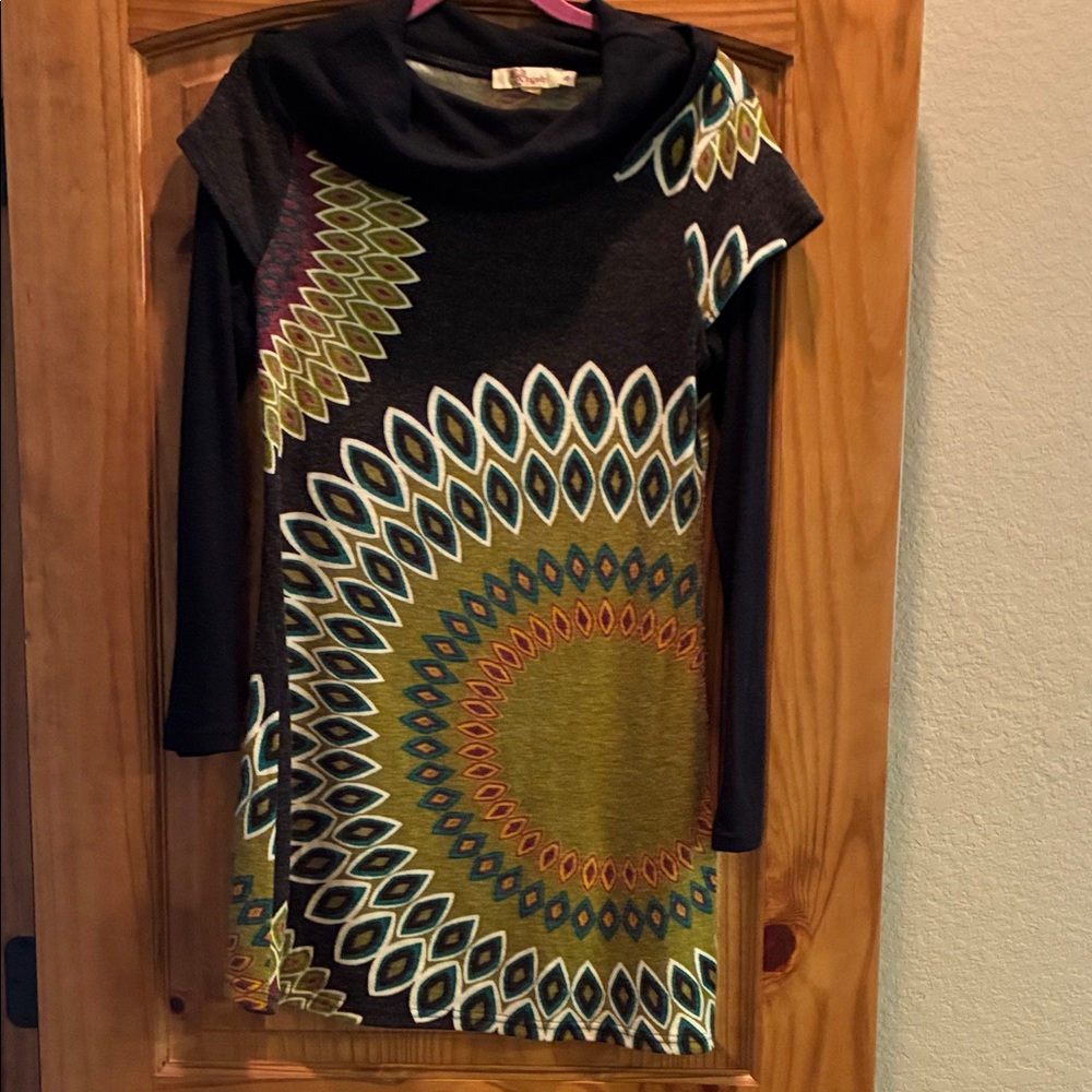 Cowl neck sweater dress.  EUC